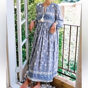 Blue Floral Maxi Dress